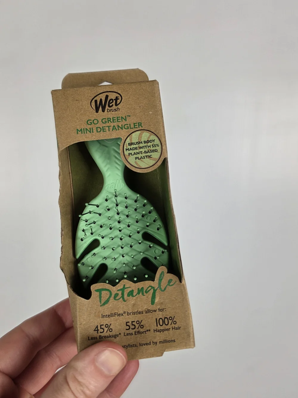 Wet Brush Go Green Mini Detangler - Mint Green
